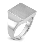 14K White Gold IBGoodman Men's Square Signet Ring view