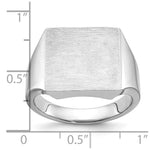 14K White Gold IBGoodman Men's Square Signet Ring view