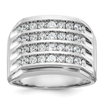 14K white gold diamond ring
