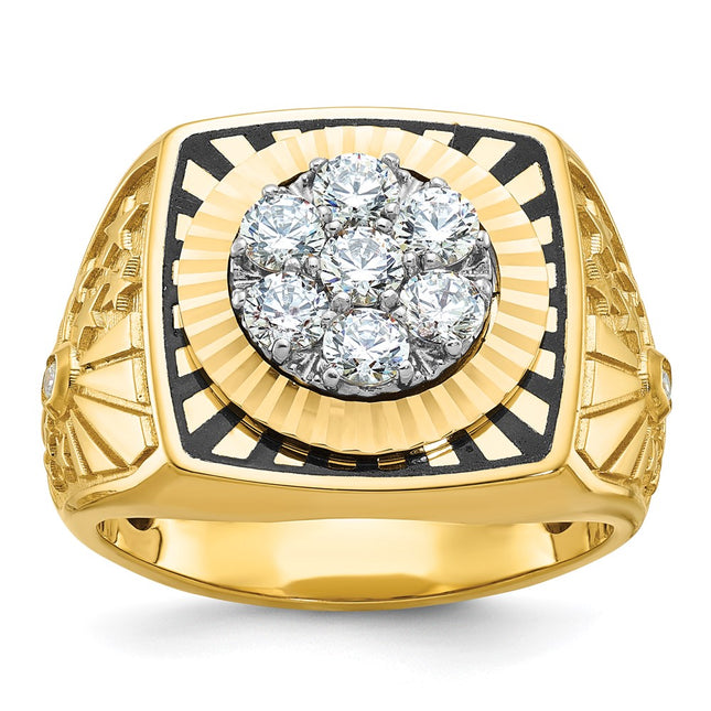 14k Two-tone Rings Style B59315 - Classique Jewelry Inc.