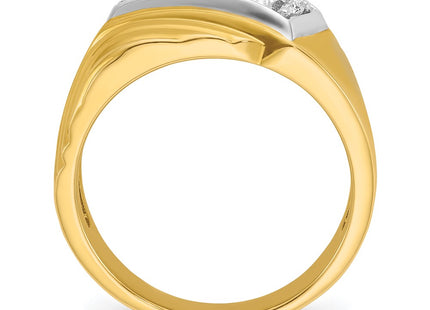 14k Yellow & Rhodium Rings Style B59347 - Classique Jewelry Inc.