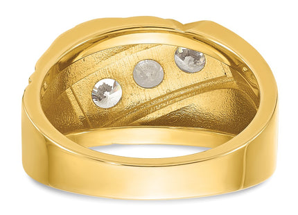 14k Yellow & Rhodium Rings Style B59347 - Classique Jewelry Inc.