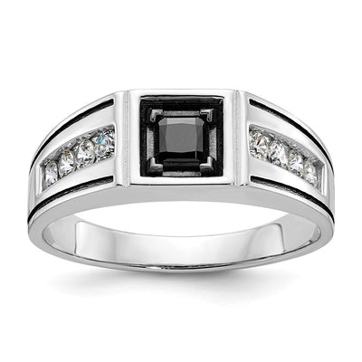 14K white gold diamond ring