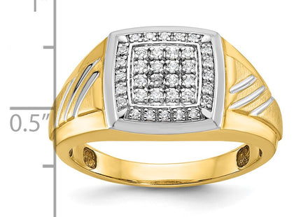 14k Yellow & Rhodium Rings Style B59358 - Classique Jewelry Inc.