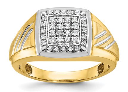 14k Yellow & Rhodium Rings Style B59358 - Classique Jewelry Inc.