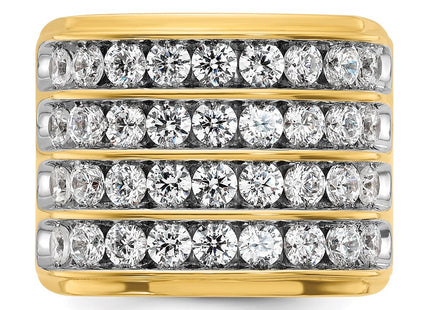 14k Yellow & Rhodium Rings Style B59389 - Classique Jewelry Inc.