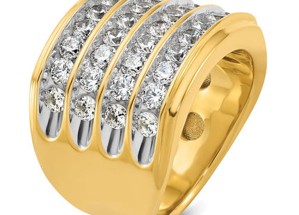 14k Yellow & Rhodium Rings Style B59389 - Classique Jewelry Inc.