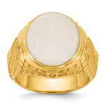 14K Two-Tone Engravable Round Signet ring view