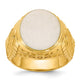14K Two-Tone Engravable Round Signet ring