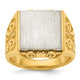 14K Two-Tone Engravable Square Signet ring