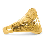 14K Two-Tone Engravable Square with Rounded Corners Signet ring view
