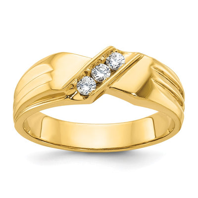 14K gold diamond ring