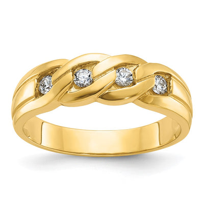 14K gold diamond ring