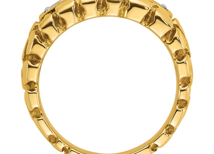 14k IBGoodman Men's 1 carat Diamond Nugget Complete Ring