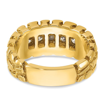 14K IBGoodman Men's 1 carat Diamond Nugget Complete Ring