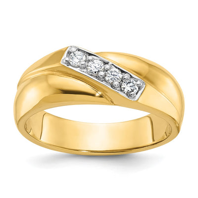 14K gold diamond ring
