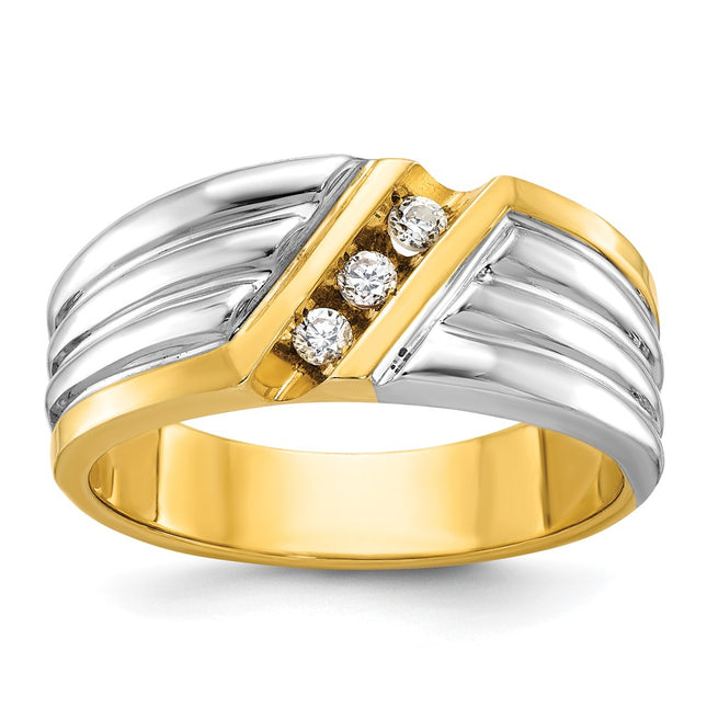 14k Two-tone Rings Style B62288 - Classique Jewelry Inc.