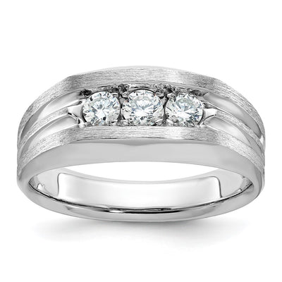14K white gold diamond ring