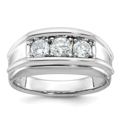 14K white gold diamond ring