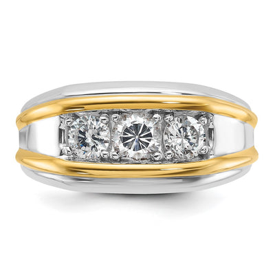 14K Two-tone IBGoodman Men's 1 carat Diamond Complete Ring