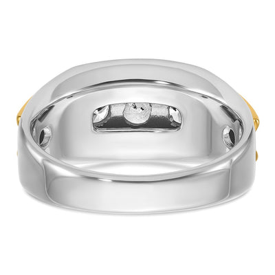 14K Two-tone IBGoodman Men's 1 carat Diamond Complete Ring