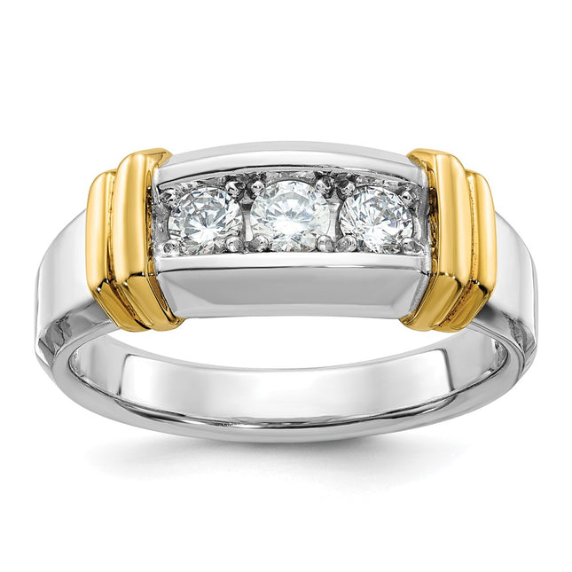 14k Two-tone Rings Style B63179 - Classique Jewelry Inc.