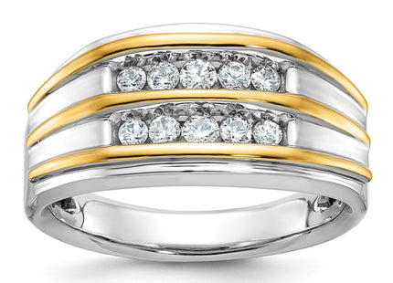 14k Two-tone Rings Style B63185 - Classique Jewelry Inc.