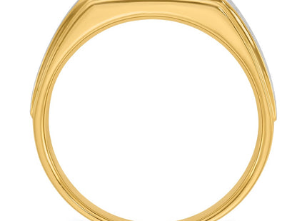 14k Yellow & Rhodium Rings Style B63235 - Classique Jewelry Inc.