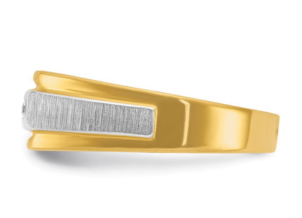 14k Yellow & Rhodium Rings Style B63235 - Classique Jewelry Inc.