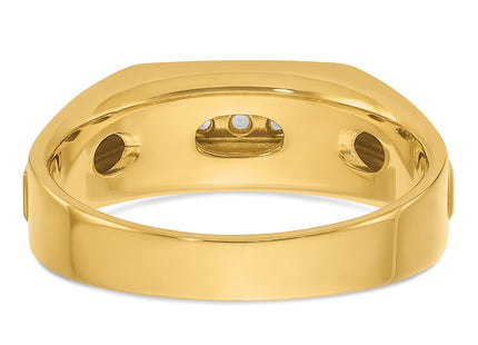14k Yellow & Rhodium Rings Style B63235 - Classique Jewelry Inc.