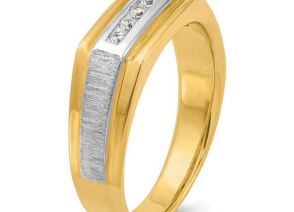 14k Yellow & Rhodium Rings Style B63235 - Classique Jewelry Inc.