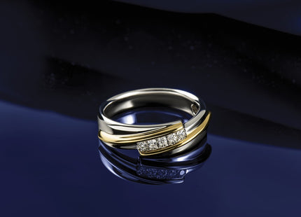 IBGoodman 14K Two-tone Polished Men's Five Stone Ring Mounting