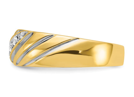 14k Yellow & Rhodium Rings Style B63242 - Classique Jewelry Inc.