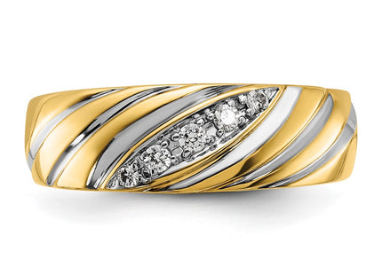 14k Yellow & Rhodium Rings Style B63242 - Classique Jewelry Inc.