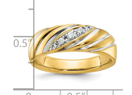 14k Yellow & Rhodium Rings Style B63242 - Classique Jewelry Inc.