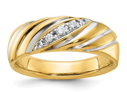 14k Yellow & Rhodium Rings Style B63242 - Classique Jewelry Inc.