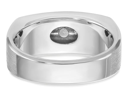 IBGoodman 14k White Gold Men's Polished and Satin 5-Stone 1 Carat AA Quality Diamond Ring