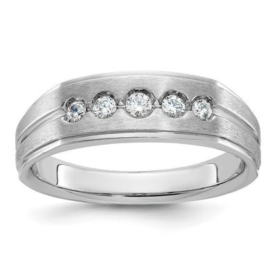 14K white gold diamond ring