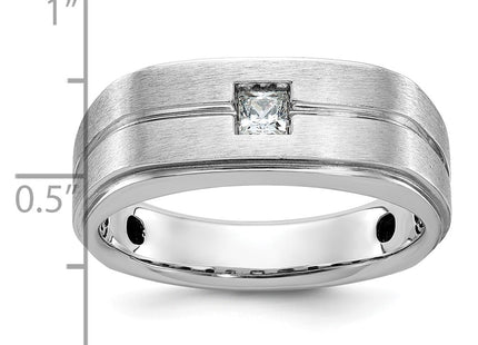 14K white gold diamond ring, another view