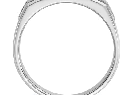 IBGoodman 14k White Gold Men's Polished and Satin Ring Mounting