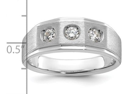 14K white gold diamond ring, another view