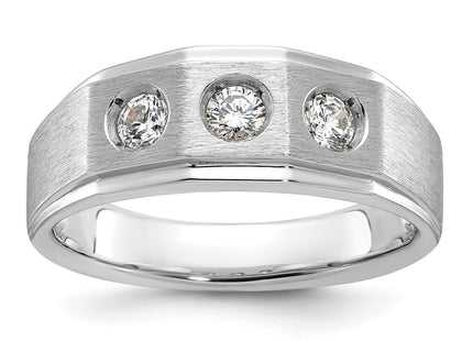 14K white gold diamond ring