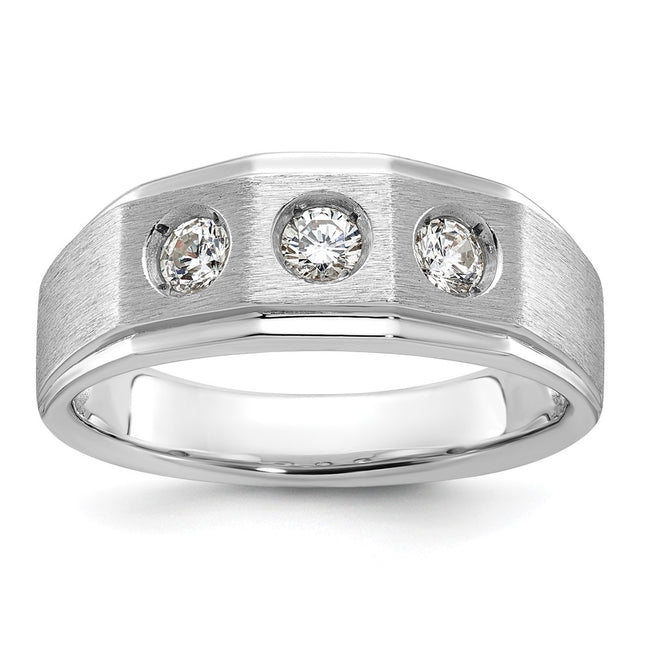 14K white gold diamond ring