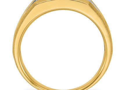 14k Yellow & Rhodium Rings Style B63423 - Classique Jewelry Inc.