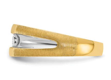14k Yellow & Rhodium Rings Style B63423 - Classique Jewelry Inc.