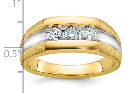 14k Yellow & Rhodium Rings Style B63423 - Classique Jewelry Inc.