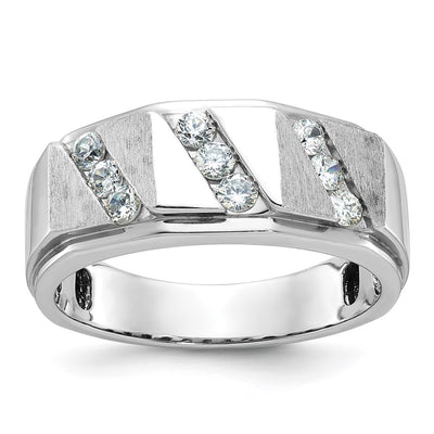 14K white gold diamond ring