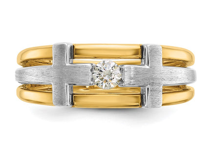 14k Two-tone Rings Style B63580 - Classique Jewelry Inc.