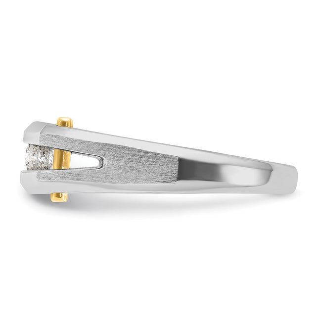 14K gold diamond ring, further view