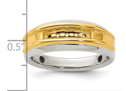 IBGoodman 14K Two-tone Five Stone Polished Men's Ring Mounting